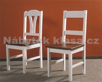 Židle II, bílo-hnědá